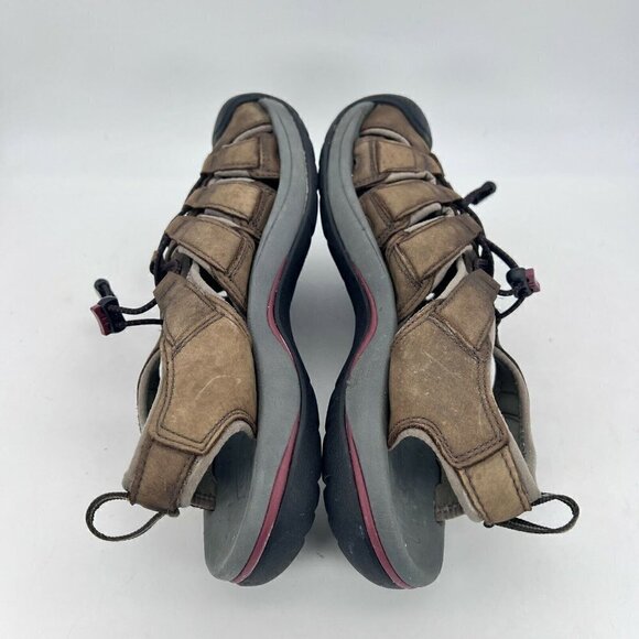 Keen Kanyon Slip on Sandal Men Faux Leather Waterproof Brown 1248-BOBD Size 10 - Picture 6 of 12